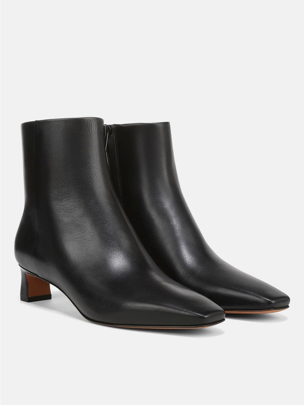 Vince Harlan Black Leather Square Toe Ankle Boots 8M Store Sample tried-on only - Picture 2 of 14